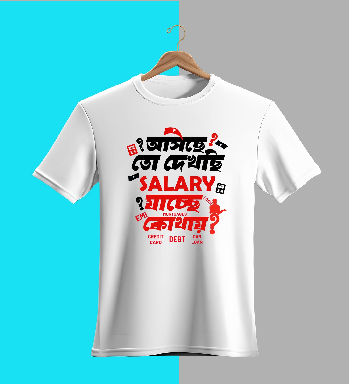 Asche toh dhekchi jache kothae | BENGALI GRAPHICS TSHIRTS |