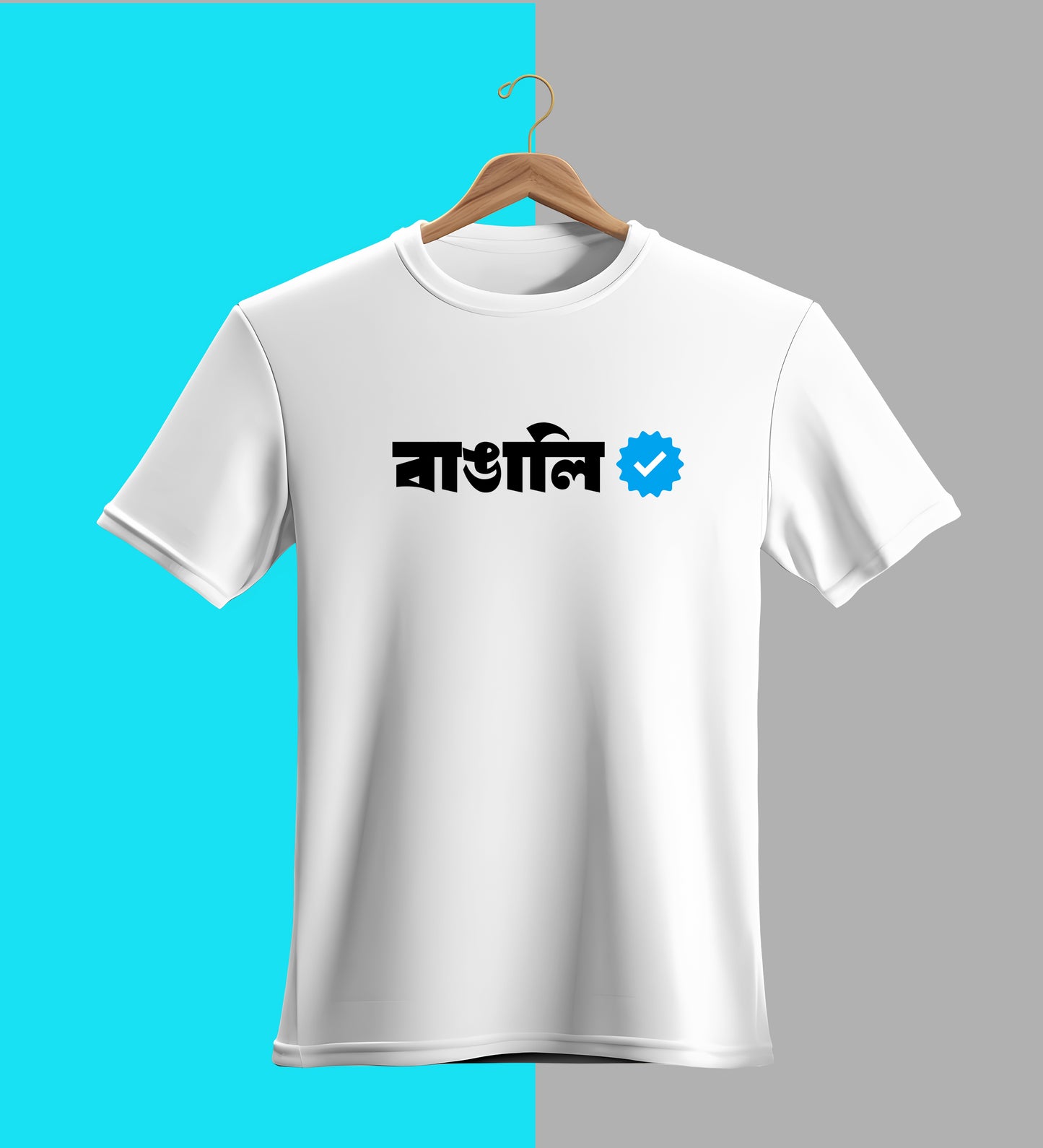 Verified Bangali T-Shirt – Bengali Identity with a Bold Blue Tick